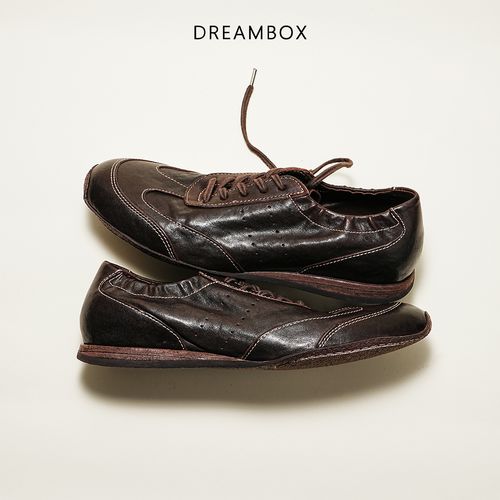 DREAMBOX钧博夏季薄底透气轻便时尚休闲鞋舒适百搭马皮男士德训鞋主图