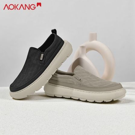 Aokang/奥康新款软底舒适时尚休闲鞋百搭透气耐磨一脚蹬布鞋