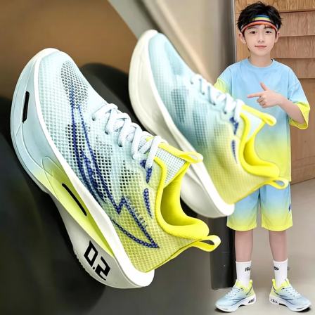 男童鞋子2026夏季新款中大童网鞋跑步篮球鞋青少年网面透气运动鞋