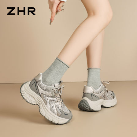 ZHR则则厚底老爹鞋女鞋2026秋季新款小个子增高不累脚运动休闲鞋