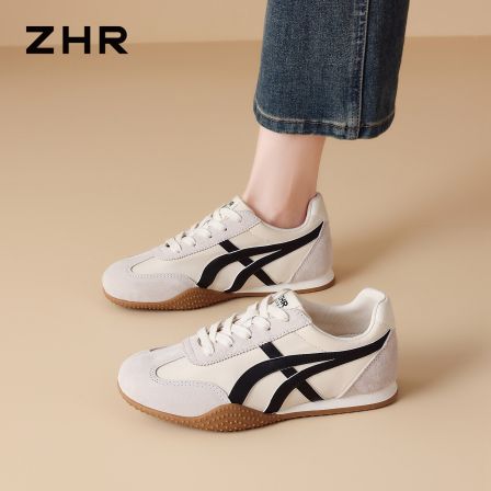 ZHR则则德训鞋女2026秋季新款透气软底小白鞋轻便百搭休闲运动鞋