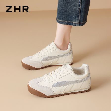 ZHR则则德训鞋女2026秋季新款软底百搭小白鞋厚底板鞋休闲运动鞋