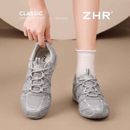 ZHR则则银色老爹鞋女款2026新款秋季厚底户外慢跑鞋透气休闲鞋子