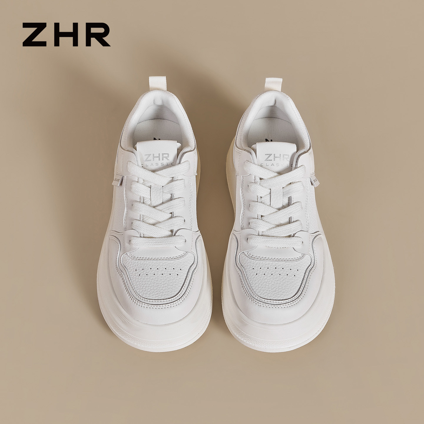 ZHR则则厚底小白鞋女款2026新款配裙子软底轻便增高百搭休闲女鞋主图