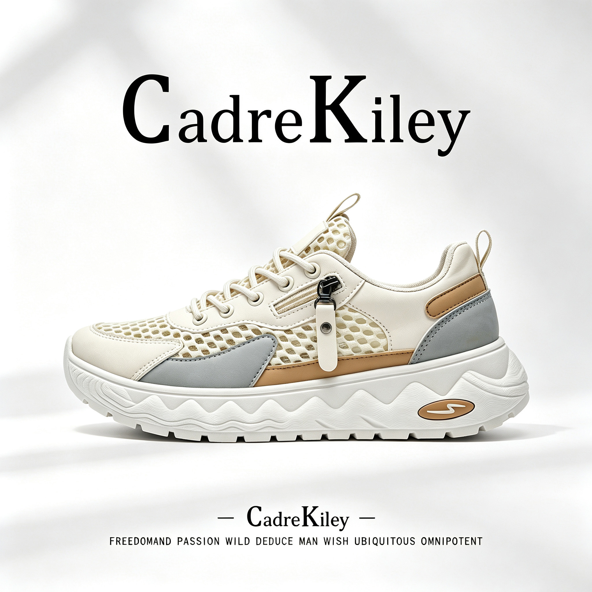 CadreKiley男鞋夏季薄款网面透气休闲鞋青少年学生软底防滑运动鞋主图