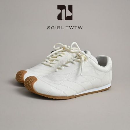 SGIRL TWTW轻软足球复古德训鞋女2026新款透气白色休闲百搭阿甘鞋