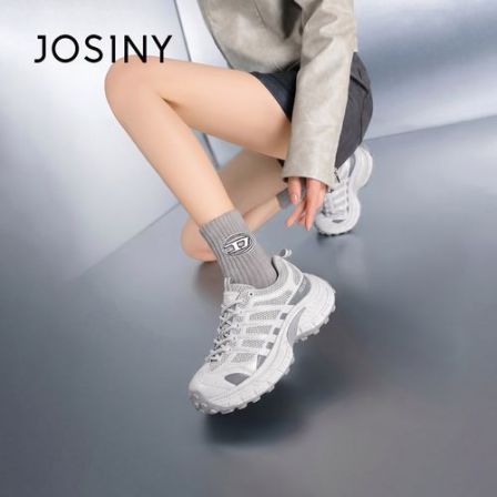 网面老爹鞋女2026秋季新款软底透气厚底增高百搭裙子专用鞋
