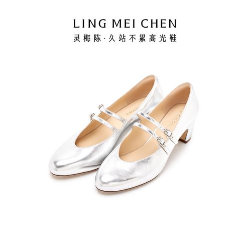 【金美伶专属】LING MEI CHEN【双条带玛丽珍】新款时尚百搭裙子玛丽珍女鞋高跟鞋主图