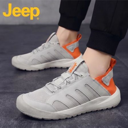 Jeep吉普男鞋2026夏季新款厚底户外徒步运动鞋休闲百搭透气网面鞋