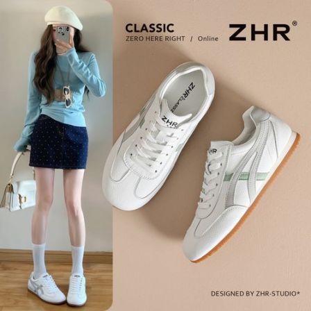 ZHR德训鞋女2026新款轻便软底运动休闲鞋经典百搭爆款夏季小白鞋