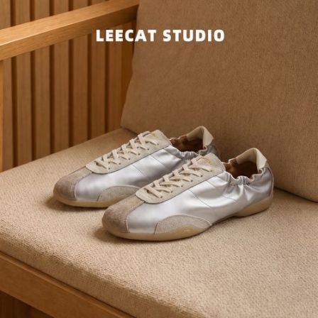 LeeCat Studio内增高收口芭蕾德训鞋女夏季新款百搭时尚休闲鞋
