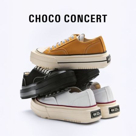 【严浩翔同款】CHOCOCONCERT26春夏新品低帮厚底帆布鞋增高小白鞋DB