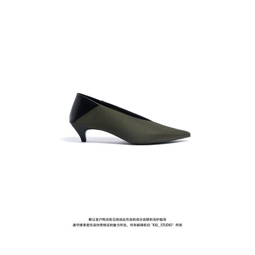 KXL-STUDIO | aesthetics of color-胎牛拼色法式细跟单鞋2023-1主图