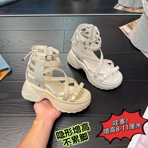 IG/IG现货增高8/11CM2026夏新款爆款时尚百搭增高厚底女鞋61100主图