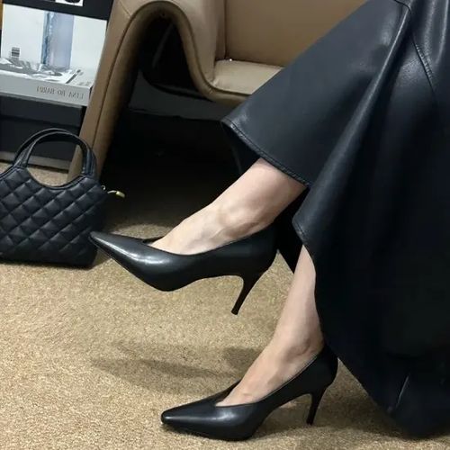 POMORROW旗舰店新款四季尖头细跟浅口高跟鞋女春秋百搭气质职业主图