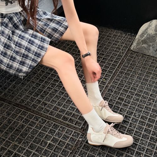 小发喵正品「低饱和莫兰迪色系｜哑光拼色 都市轻运动百搭休闲鞋333主图