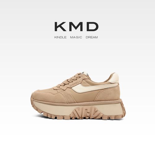 KMD 2026春季新款厚底运动休闲鞋女小个子增高阿甘鞋百搭松糕女鞋主图