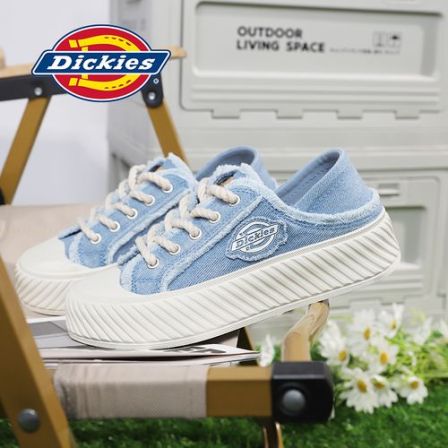 Dickies夏季帆布鞋男鞋小香风透气高能感穿搭休闲增高情侣鞋百搭