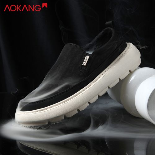Aokang/奥康官方正品舒适时尚休闲百搭透气软底耐磨一脚蹬布鞋主图