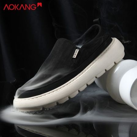 Aokang/奥康官方正品舒适时尚休闲百搭透气软底耐磨一脚蹬布鞋