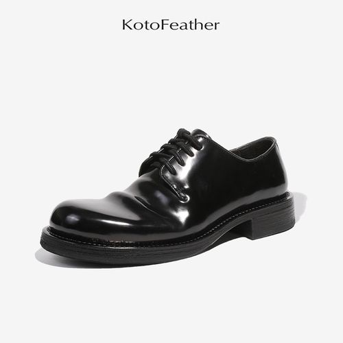 珡羽KotoFeather 意大利马臀皮德比鞋手工固特异皮底一片式皮鞋主图