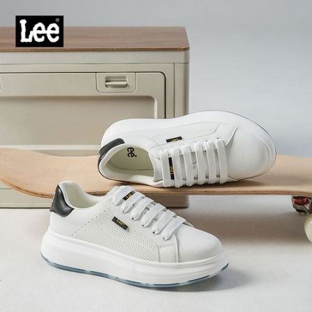 Lee男鞋2026夏季新款透气板鞋男士潮流小白鞋时尚复古百搭休闲鞋