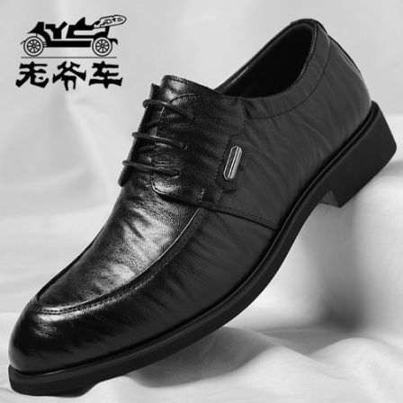 老爷车2026年新款男士皮鞋尖头系带商务百搭休闲软底时尚男士皮鞋