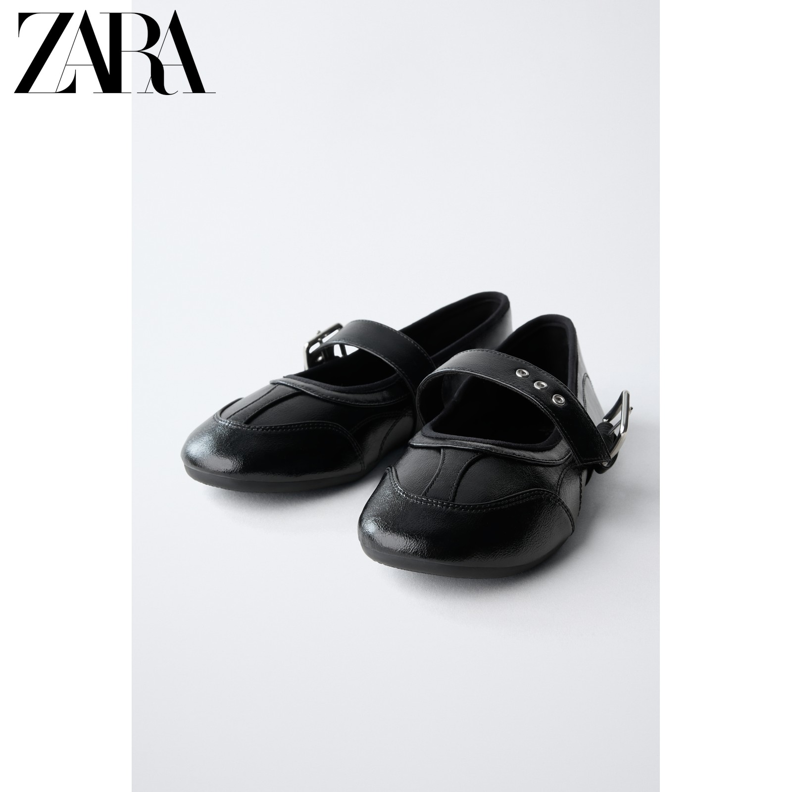 ZARA2026夏季新品 童鞋女童 搭扣舞蹈鞋芭蕾鞋 2514830 800主图