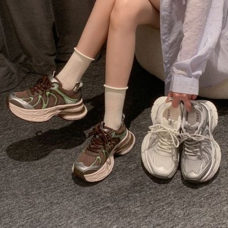 贾不假老爹鞋女款2026新款夏季流行厚底增高休闲风舒适百搭运动鞋
