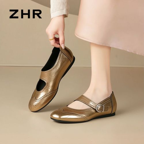 ZHR/则则玛丽珍鞋女夏季新款法式复古浅口软底百搭舒适气质单鞋Z主图