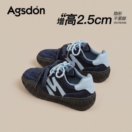 QL奥古狮登小蓝莓德训鞋女2026新款夏季多巴胺超火巨好看运动板鞋