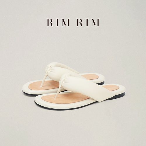【搭搭精选】RIMRIM聆里 新款手工鞋柔软小羊皮夹脚人字拖女夏外穿马皮鞋2606主图