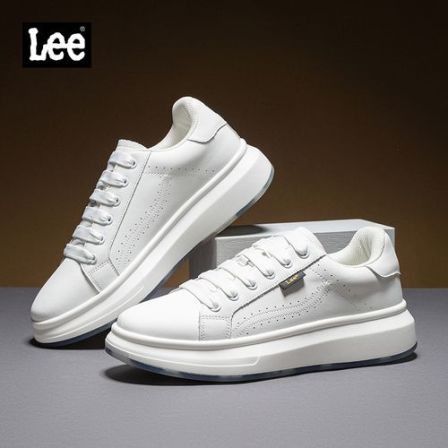 Lee男鞋2026夏季休闲时尚百搭板鞋厚底透气小白鞋男士潮流休闲鞋