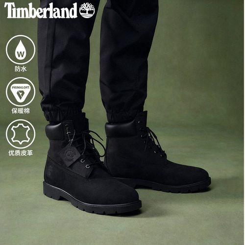 Timberland添柏岚官方踢不烂男鞋马丁靴户外黑色牛皮防水|19039主图