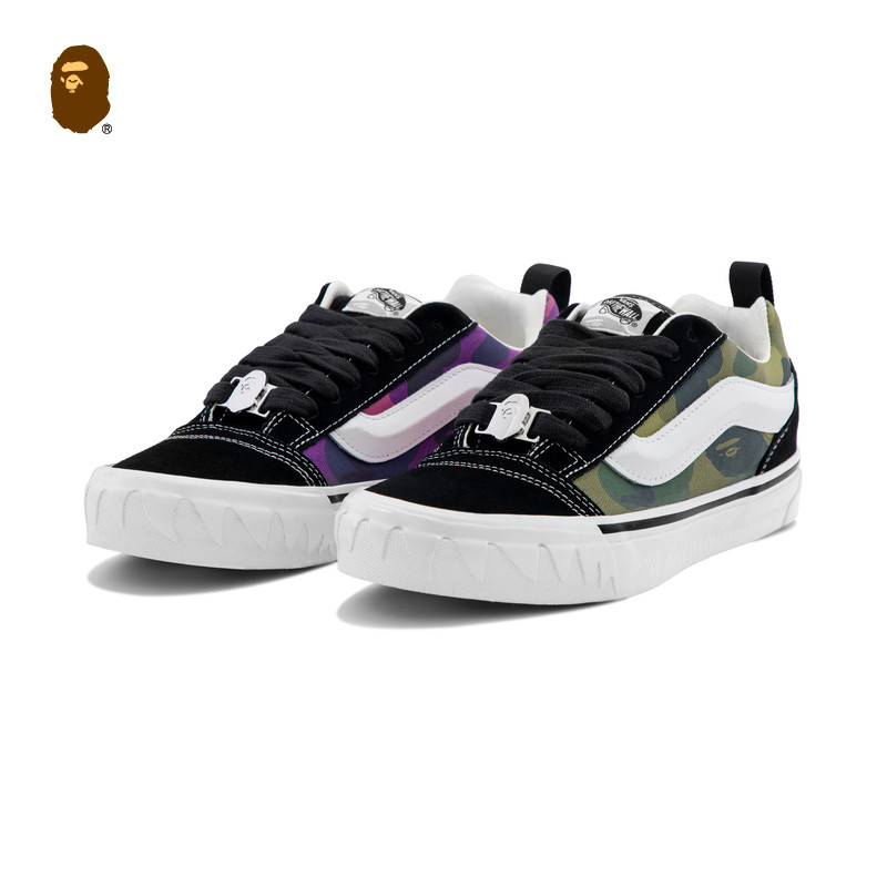 BAPE X VANS联名男女鞋26年秋冬迷彩棋盘格鲨鱼齿纹休闲鞋911911R主图