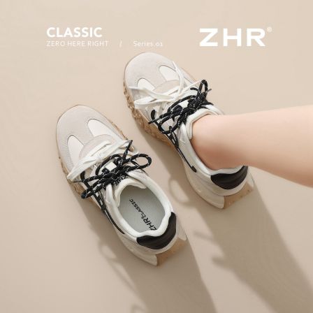 ZHR则则厚底德训鞋女2026新款秋季增高复古百搭阿甘鞋运动休闲鞋