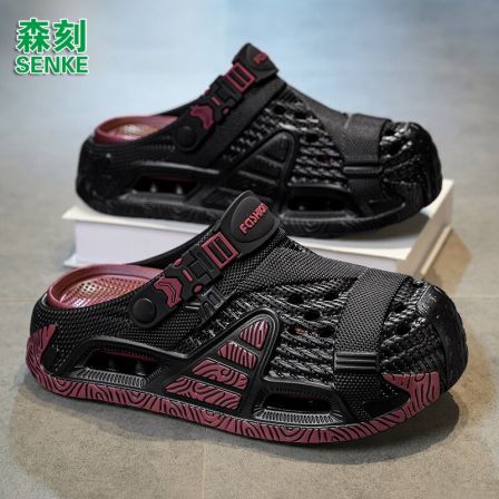 森刻洞洞鞋男款2026新款夏季外穿休闲运动开车户外钓鱼溯溪凉鞋