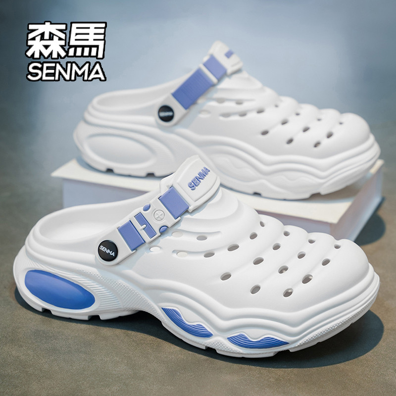SENMA/森马包头拖鞋男外穿夏季防滑洞洞鞋青少年运动两用沙滩凉鞋主图