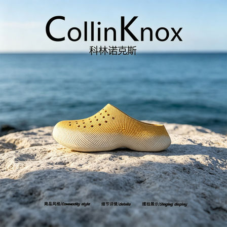【出游好穿搭】CollinKnox2026年夏季新款凉鞋海边情侣3D纹包头拖