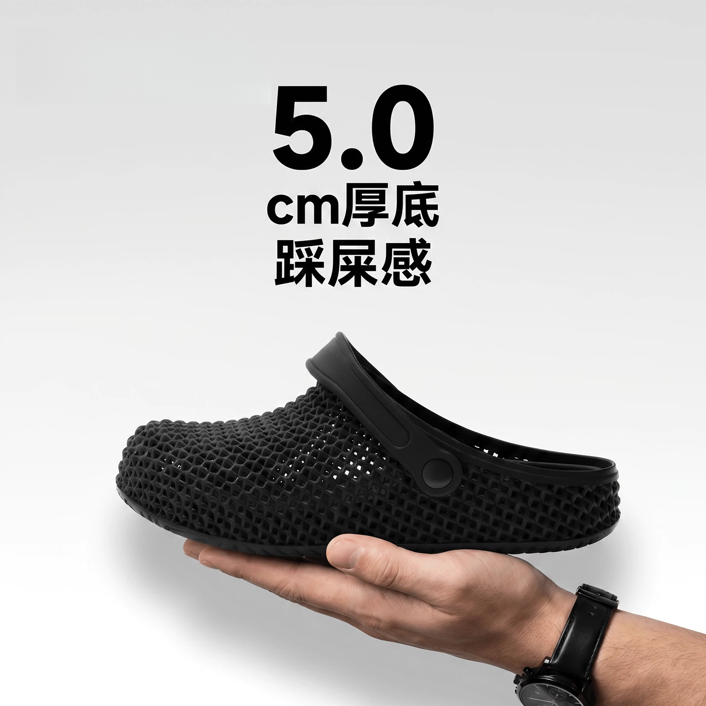 3D打印鞋2026新款夏外穿勃肯洞洞鞋男防滑科技感透气镂空开车凉拖主图