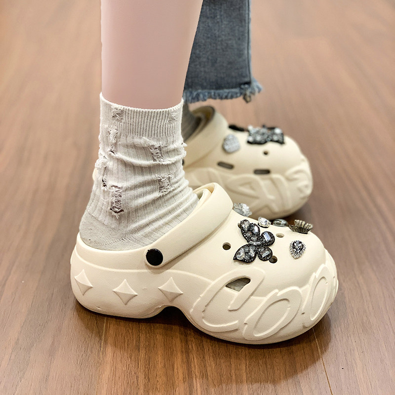 洞洞鞋女款夏季外穿厚底凉拖女生显脚小巨好看沙滩可下水凉鞋超火主图