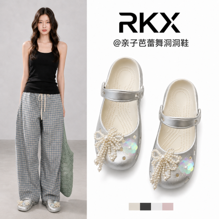 夏日2026巨好看洞洞鞋女新款女士不累脚凉鞋外穿平底亲子沙滩拖鞋