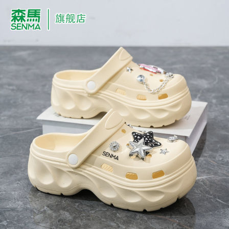 森马沙滩鞋女夏季新款软底轻便懒人洞洞鞋外穿溯溪运动防滑凉拖鞋