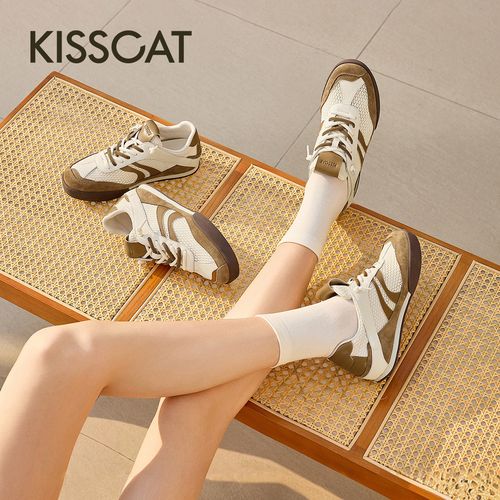 【小余专属】接吻猫运动休闲百搭圆头德训鞋KA65385-50主图