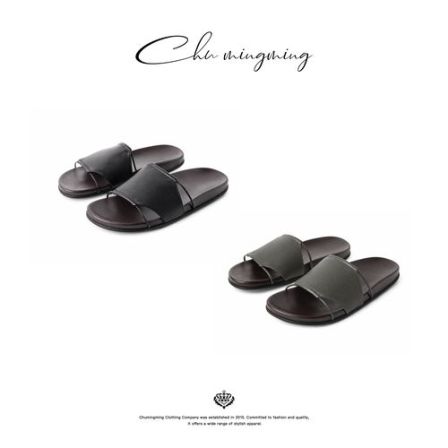 【CHUMINGMING】TR羊皮一字凉拖