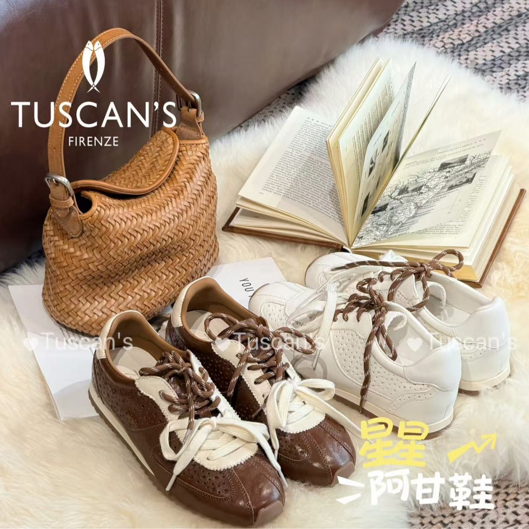 TUSCAN'S 【布洛克镂空德训】百搭低帮德训鞋舒适透气阿甘鞋休闲鞋主图