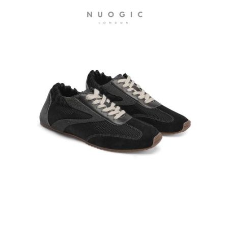 NUOGIC设计师品牌【波音系列】极简ROW风德训鞋超软内增高小白鞋