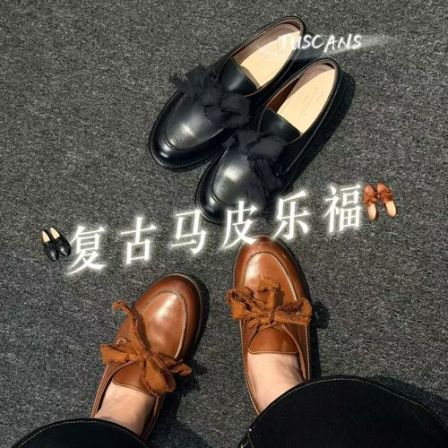 TUSCAN'S休闲女士通勤百搭真皮蝴蝶结乐福鞋双鱼