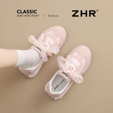 ZHR则则阿甘德训鞋女2026春夏新款潮牌ins百搭小个子厚底增高女鞋