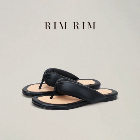 RIM RIM 2026小羊皮夹脚人字拖女夏外穿休闲时尚沙滩平底拖鞋